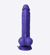 Thruster Baller Realistic Liquid Silicone Thrusting Dildo Purple DONGS Thrusting